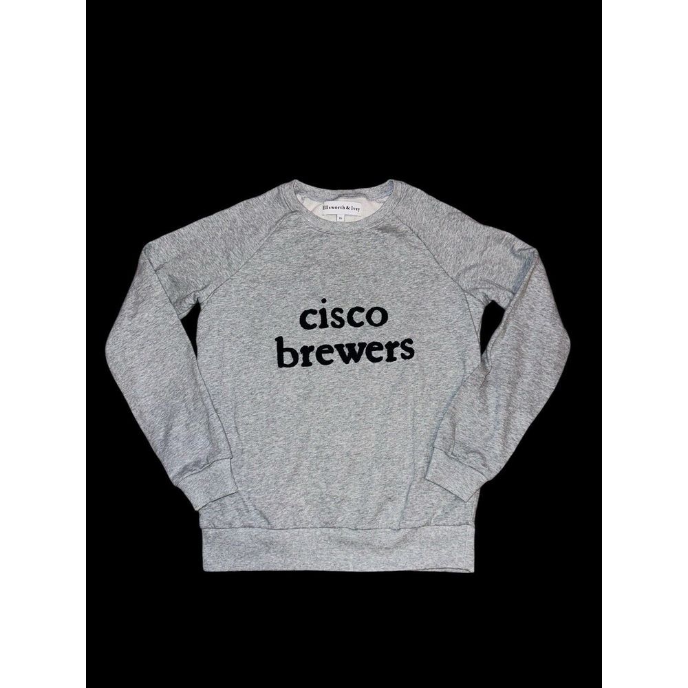 Ellsworth & Ivey Sweatshirt Womens XS Gray‎ Cisco Brewers Nantucket Crew Neck